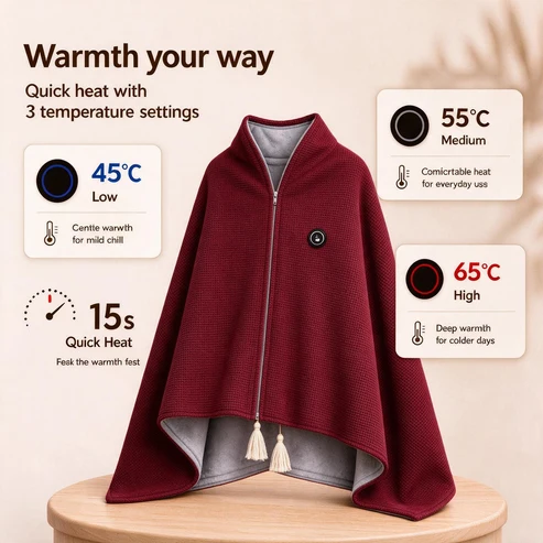 🔥Xmas Mega Sale🔥Portable Heated Blanket Shawl