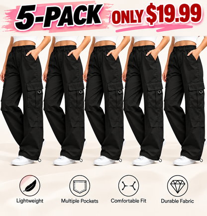 Women's Multifunctional Cargo Pants Set with Pockets