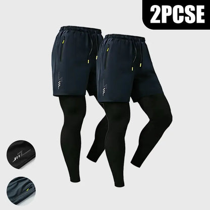 Men's 2-in-1 Compression Shorts | Lightweight Breathable Running Shorts