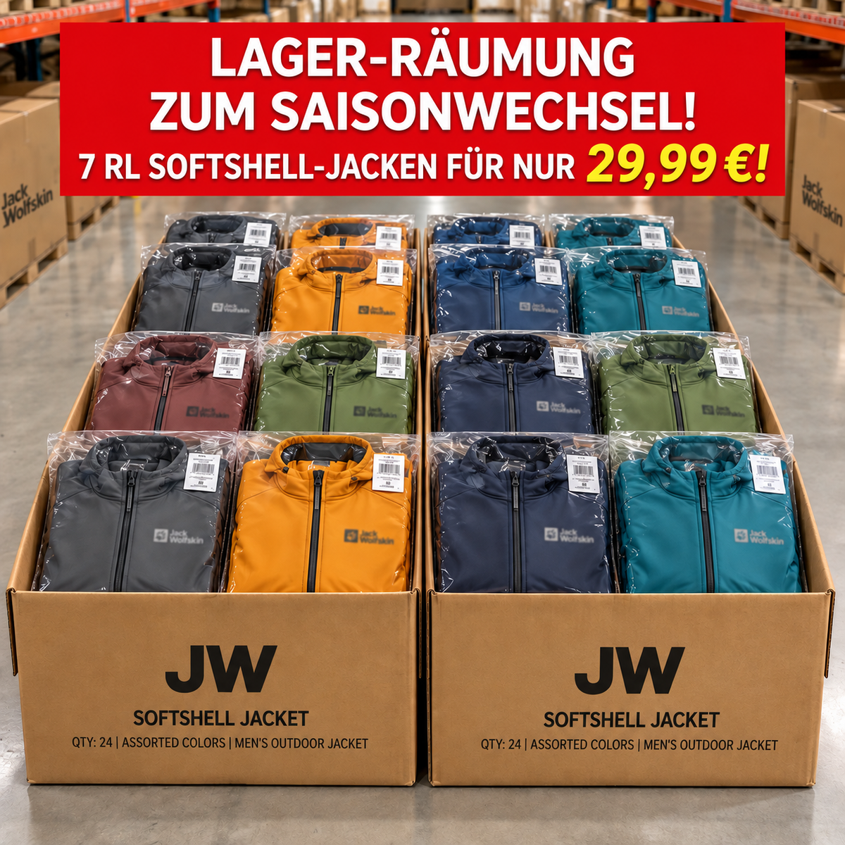 Zeitlich begrenzt – Klassische Softshell-Kapuzenjacke für Herren