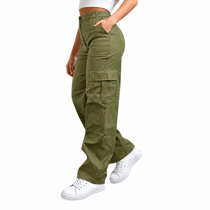 Women's Multifunctional Cargo Pants Set with Pockets