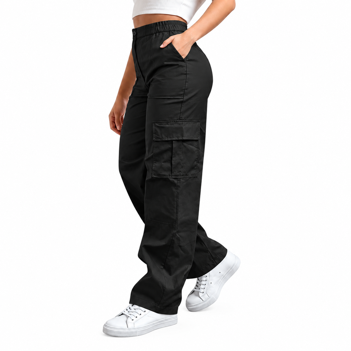 Women's Multifunctional Cargo Pants Set with Pockets