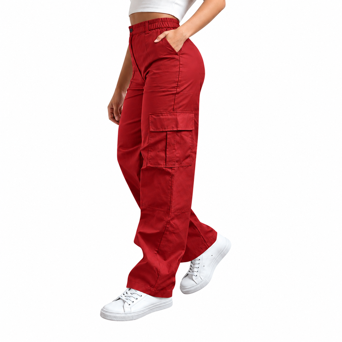 Women's Multifunctional Cargo Pants Set with Pockets
