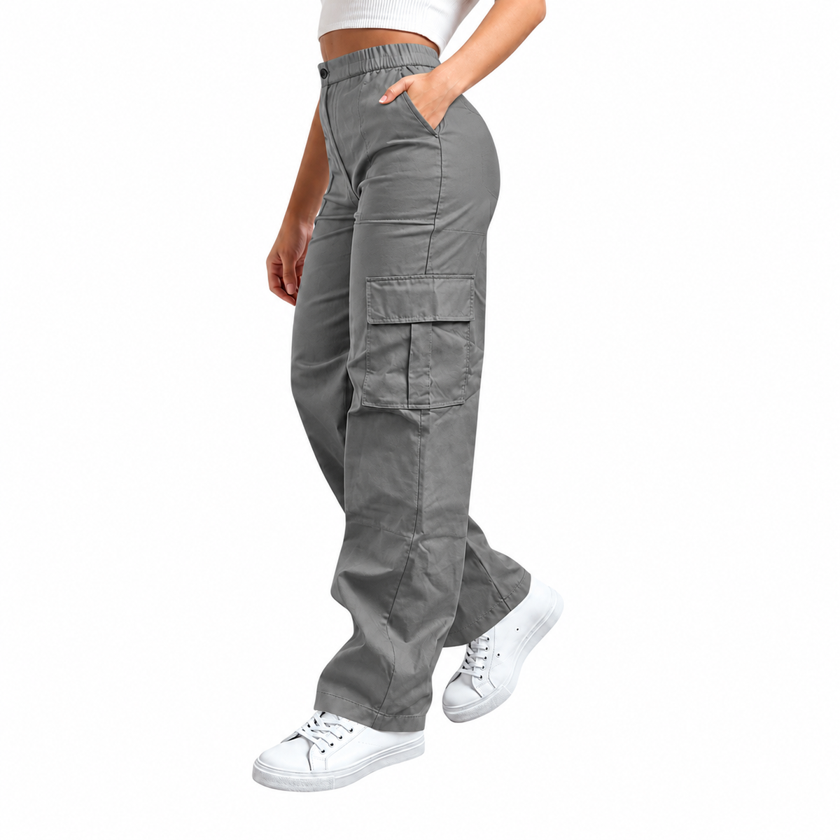 Women's Multifunctional Cargo Pants Set with Pockets