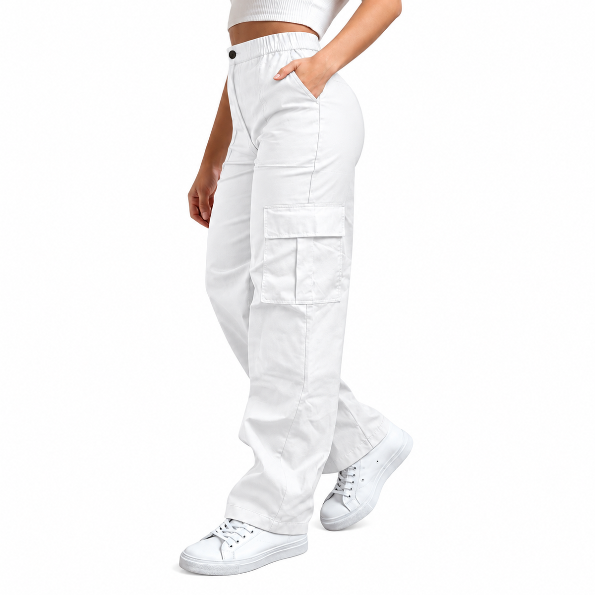 Women's Multifunctional Cargo Pants Set with Pockets