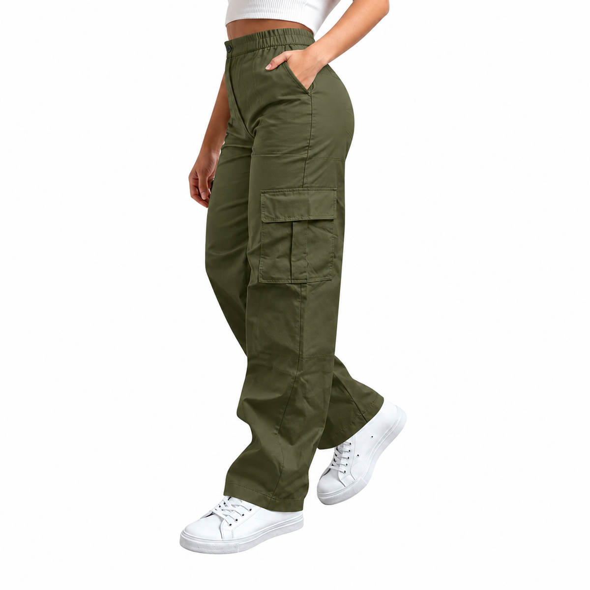 Women's Multifunctional Cargo Pants Set with Pockets