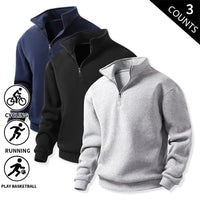 Light gray + black + navy blue