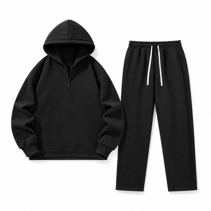 Unisex Half-Zip Hoodie & Sweatpants Set 8-Color Set